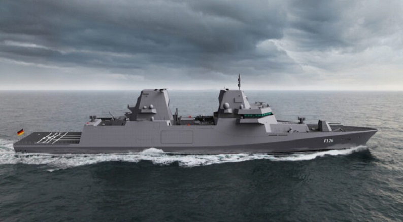 الفرقاطة F126 في مشهد أفقي